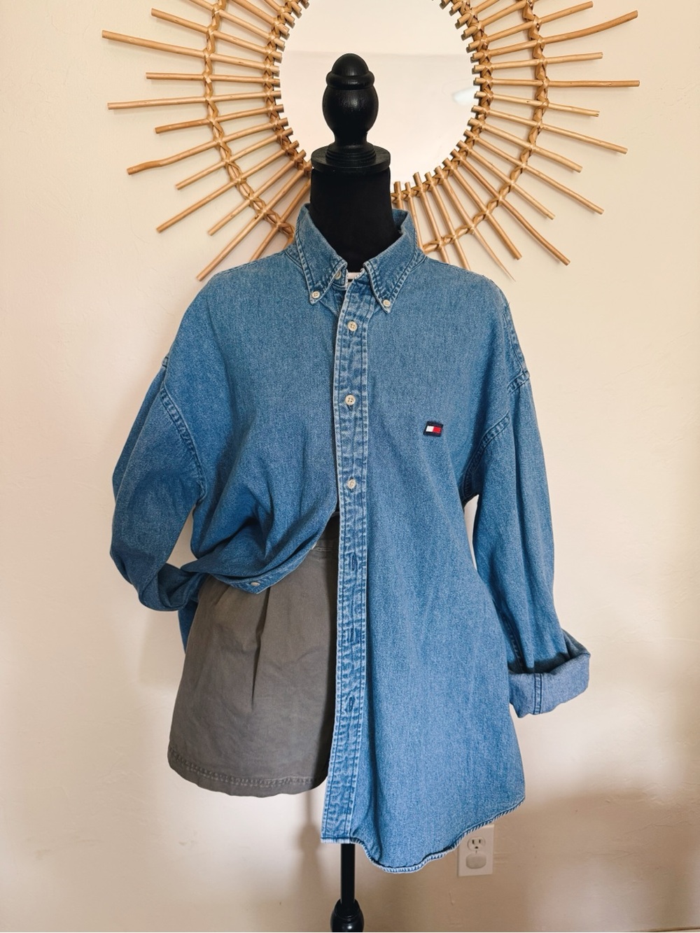Tommy Hilfiger Denim Button-Up Shirt - Blue